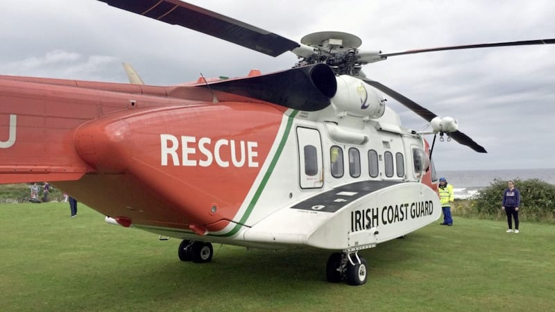 The woman was airlifted to the Causeway hospital after fallingon the Causeway Coast Path, between the Giant&rsquo;s Causeway and Dunsevrick. Picture by Kirth Ferris/Pacemaker Press 