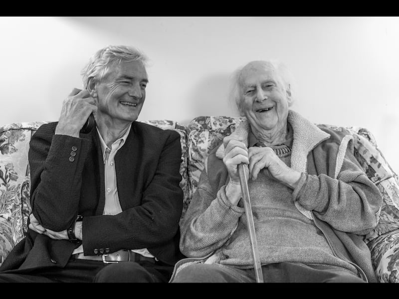 Sir James Dyson and the late Logie Bruce-Lockhart, who was headmaster of Gresham's School when he allowed Sir James to continue his education there for free. (Dyson/ PA)