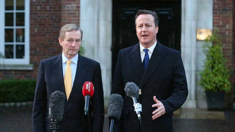 Taoiseach Enda Kenny and British Prime Minister David Cameron at Stormont House in December. Niall Carson/PA Wire