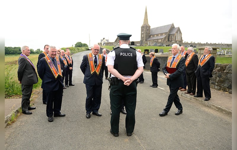 The annual Drumcree Parade has been banned from marching down the Garvaghy Road in Portadown for the last 20 years. Picture by Arthur Allison
