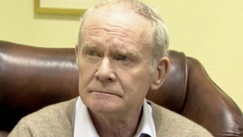 Martin McGuinness announced his resignation to members of the broadcast media 