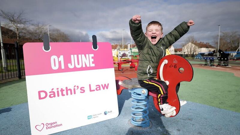 Daithi’s Law, named in honour of six-year-old Daithi Mac Gabhann, has come into effect in Northern Ireland (Dept of Health/PA)