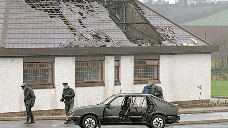  The scene at Clonoe in Co Tyrone where four IRA men were shot dead by the British army in February 1992