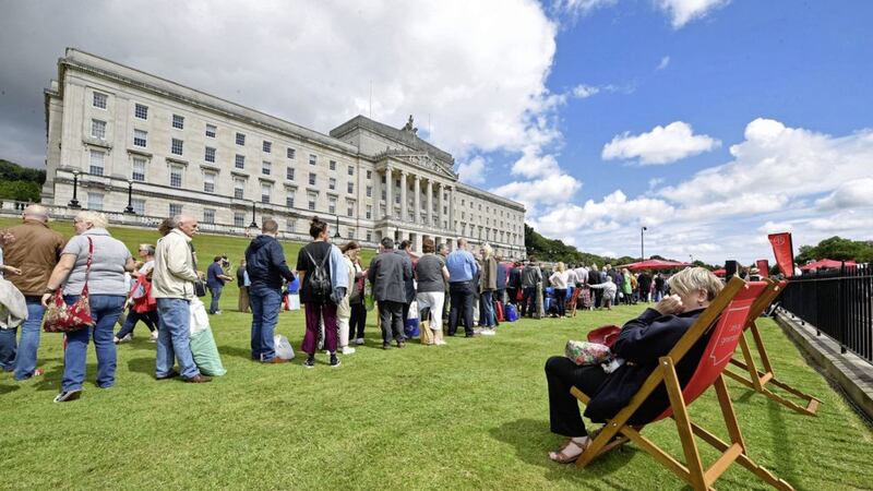 Thousands of people brought items to filming of the BBC&#39;s Antiques Roadshow at Stormont. Picture by Justin Kernoghan/ PhotopressBelfast 