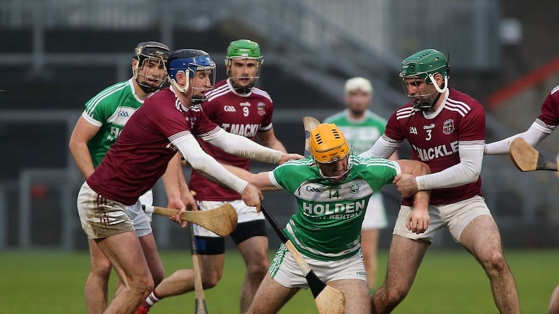 Colin Fennelly grabbed two crucial goals for Ballyhale Shamrocks as they saw off Slaughtneil in Newry yesterday. Picture by Seamus Loughran