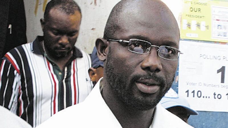 Soccer star and presidential candidate George Weah&nbsp;