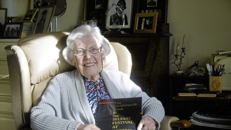 Betty Craig, former assistant director of the Queen&#39;s Festival, now the Belfast International Arts Festival, at 92 