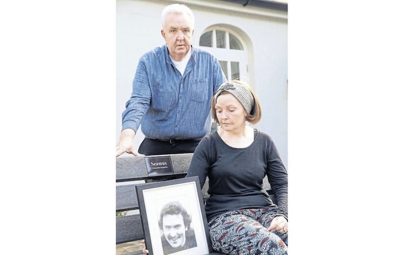 Mickey Hughes and Veronica Lillis, the brother and sister of the late James Hughes 