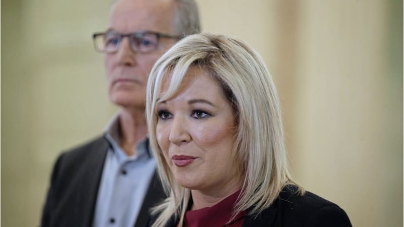 Michelle O&#39;Neill said the British government has `without consultation brought forward a scheme that&#39;s discriminatory&#39;. Picture by Hugh Russell 