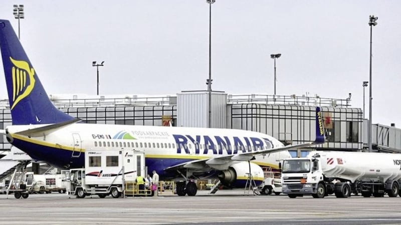 Ryanair is set to run just two flights a week from Belfast International Airport to London 