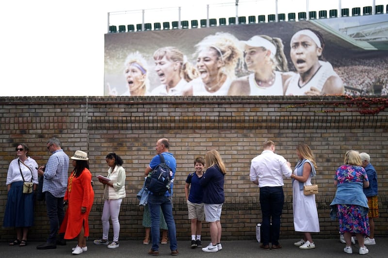 People queueing for Wimbledon