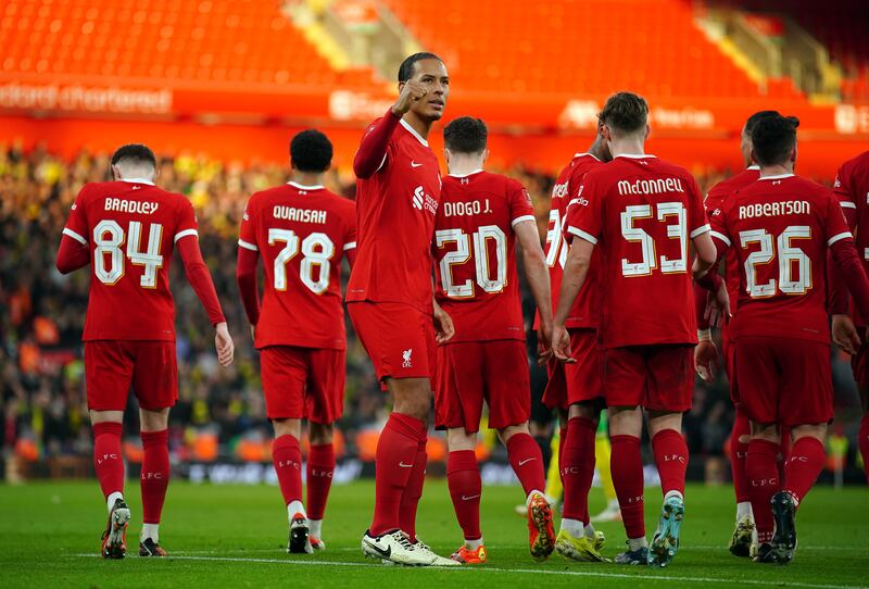 Van Dijk was impressed with the side’s professionalism amid the emotion at Anfield