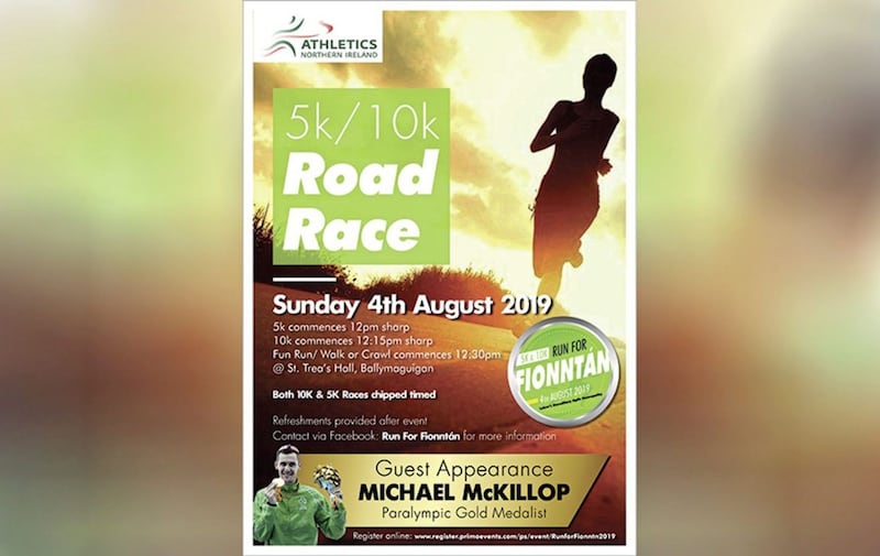 The &#39;Run for Fionnt&aacute;n&#39; will take place on August 4 