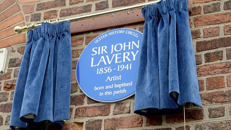 An Ulster History Circle blue plaque was unveiled to Sir John Lavery plaque on Donegall Street. Picture by Mark Marlow 