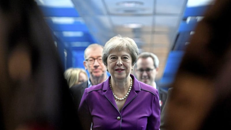 Prime Minister Theresa May arrives at the Conservative Party annual conference at the International Convention Centre, Birmingham. PICTURE: Victoria Jones/PA 