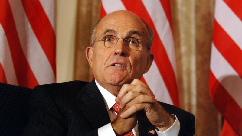 Rudy Giuliani defended Mr Trump over his handling of ongoing protests in the US.