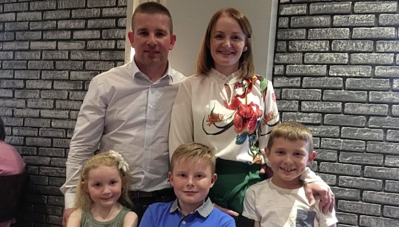 Paul and Nicola McKeever with their three children Erin, Ryan and Conor 