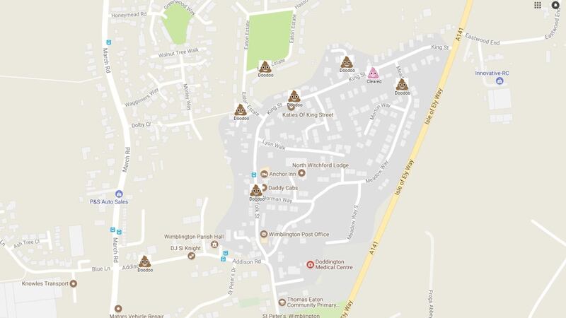 The map works as a deterrent by having local people post sightings of the mess on the Wimblington PE15 Facebook and Twitter pages.