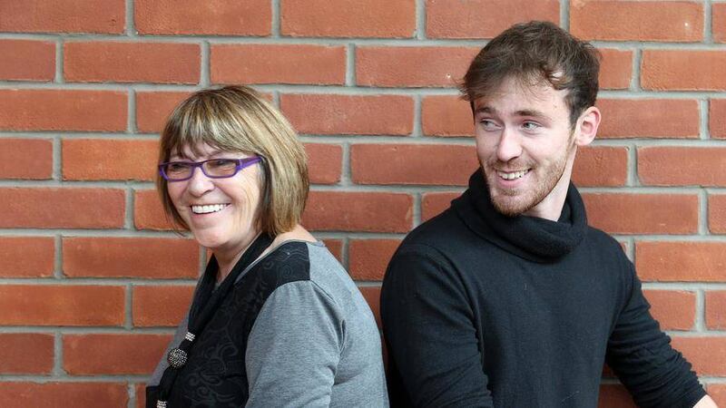 Dancing Shoes playwright Marie Jones and her son Matthew Mcilhinney who stars in the show Picture by Mal McCann 