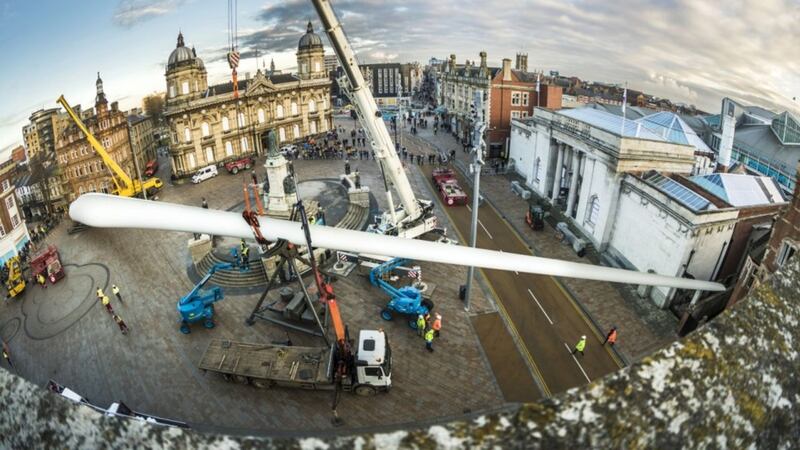 Hull has a new piece of artwork, coming in at a massive 75 metres long and 28 tonnes