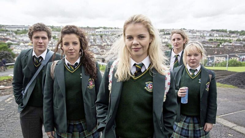Channel 4 sitcom Derry Girls, starring Nicola Coughlan, Saoirse Jackson, Louisa Harland, Jamie-Lee O&#39;Donnell, and Dylan Llewellyn, is set in Derry during the 1990s. The second series of the popular comedy was broadcast in August 2019. 