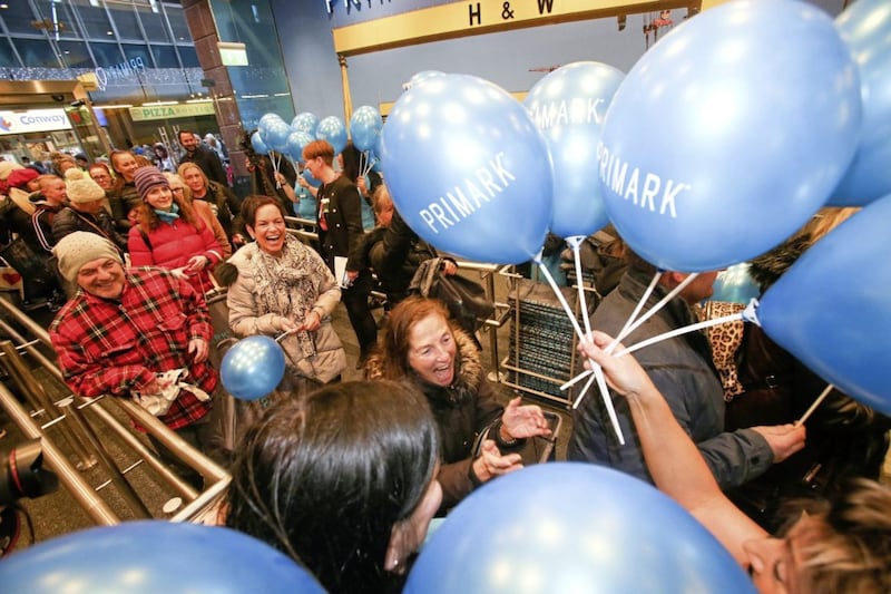 Shoppers queued from 6am on Saturday for the reopening of Belfast&#39;s Primark store. Picture by Mal McCann 