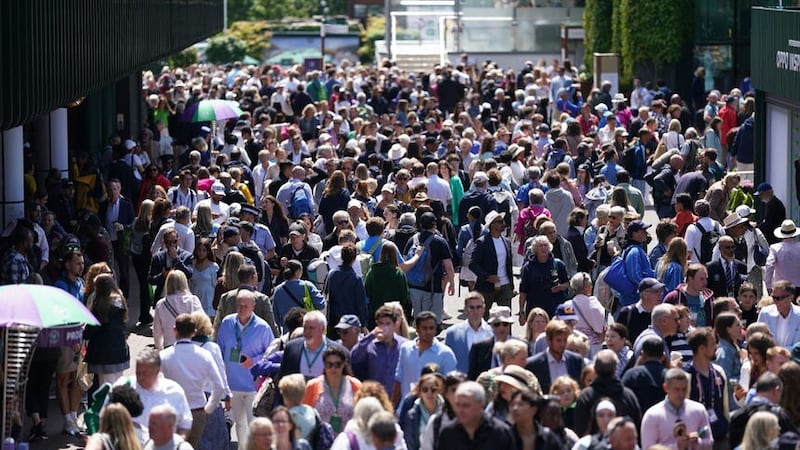 The crowds on day three of the Wimbledon 2023 (Adam Davy/PA)