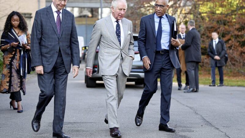 The Prince of Wales with Vice-Chancellor of the University of Cambridge Professor Stephen J Toope, left. Cambridge University vice-chancellor Professor Stephen Toope has told private schools to accept that they will get fewer students into Oxbridge in the future PICTURE: Daniel Leal/PA 