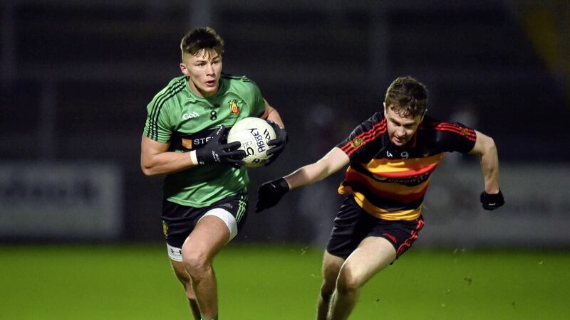 Ruairi McHugh (left) was on the scoresheet as Holy Trinity defeated St Pat&#39;s Cavan to set up a MacRory Cup quarter-final against St Pat&#39;s, Maghera 