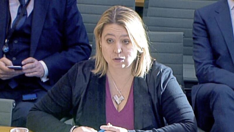 Karen Bradley appearing before the Northern Ireland Affairs Committee 