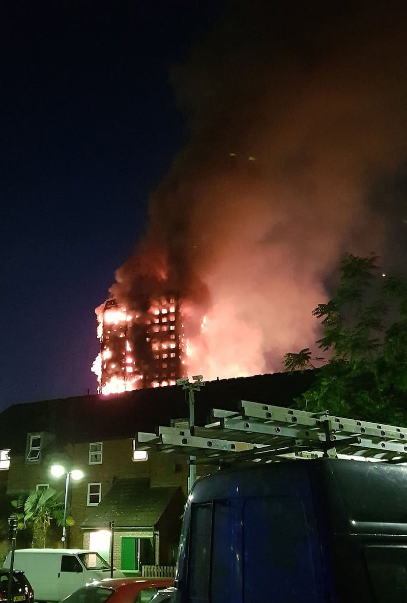 London fire: Crews were first called to the scene in Latimer Road at 12.54am on Wednesday morning.