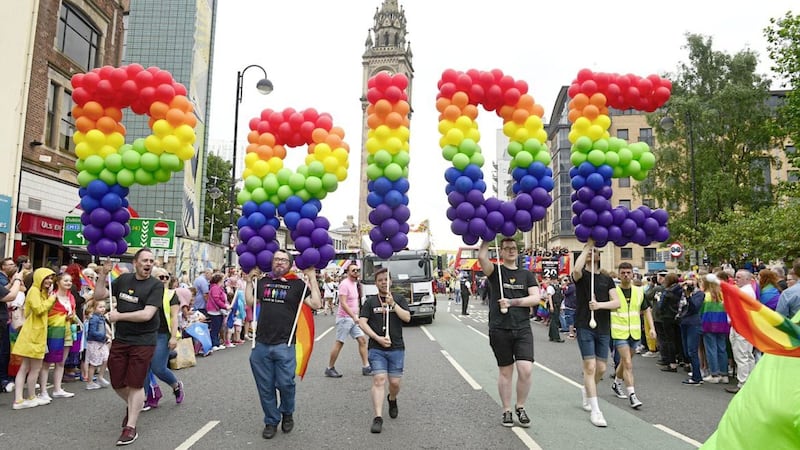 The Belfast Pride parade last year. Picture by Arthur Allison/Pacemaker 