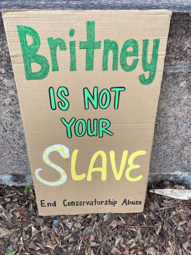 Free Britney placard