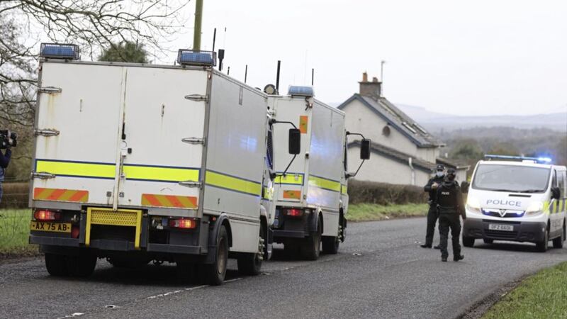 Fireworks have been found after two security alerts near Ballymoney in Co Antrim  