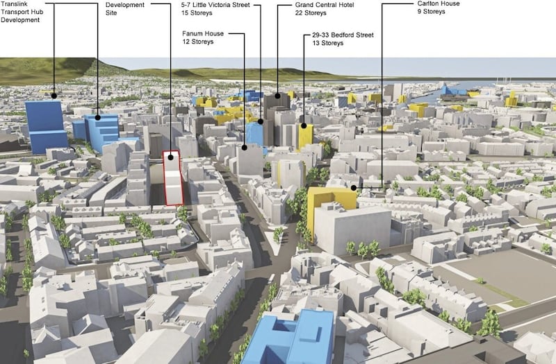 A CGI from the Artemis Developments&#39; proposal, comparing other high rise developments in the area. 