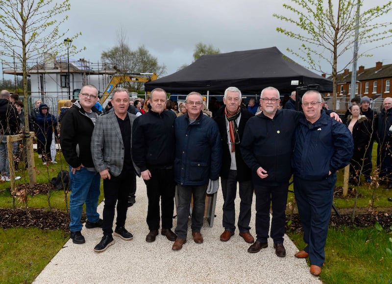 4Oth Anniversary for Peggy Whyte at the new Community Garden  near Shafsbury Leisure centre, Lower Ormeau road.  One of Peggy’s son’s Jude Whyte speaks at the event. Picture Mark Marlow
