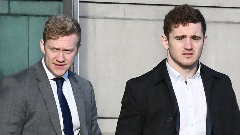 The review was launched following the high-profile trial of rugby players Stuart Olding (left) and Paddy Jackson, who were acquitted earlier this year