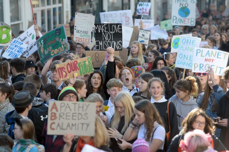 Climate change protest