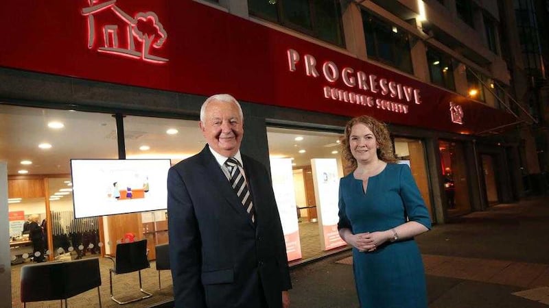 Progressive Building Society John Trethowan and its CEO Darina Armstrong at the newly refurbished head office 