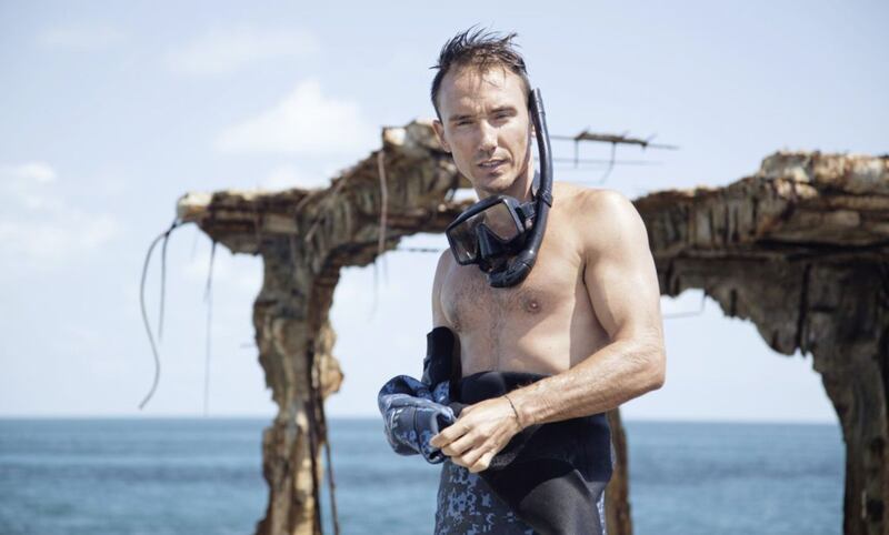 The late Rob Stewart photographed between dives in Bimini 