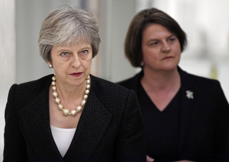 Theresa May and DUP leader Arlene Foster