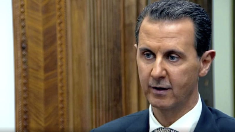 Syria&#39;s president Bashar al-Assad speaking to news agency AFP 