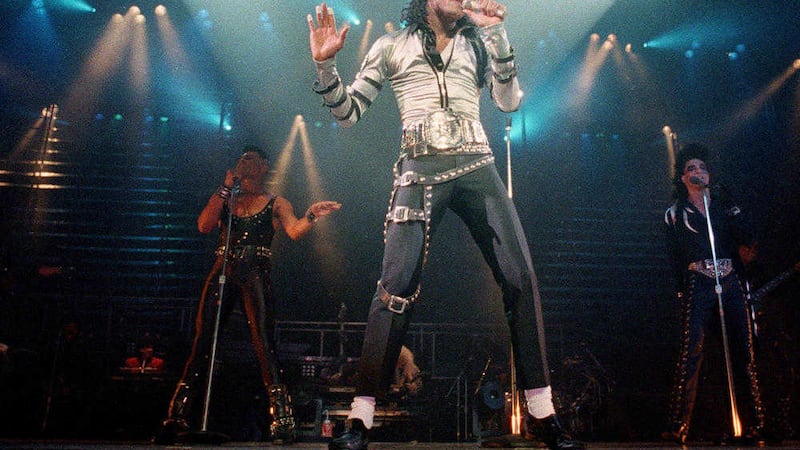 Michael Jackson performs before a sold out crowd for his Bad tour at the Los Angeles Sports Arena. Jackson died aged 50 in Los Angeles on June 25 2009. Picture by Alan Greth/AP