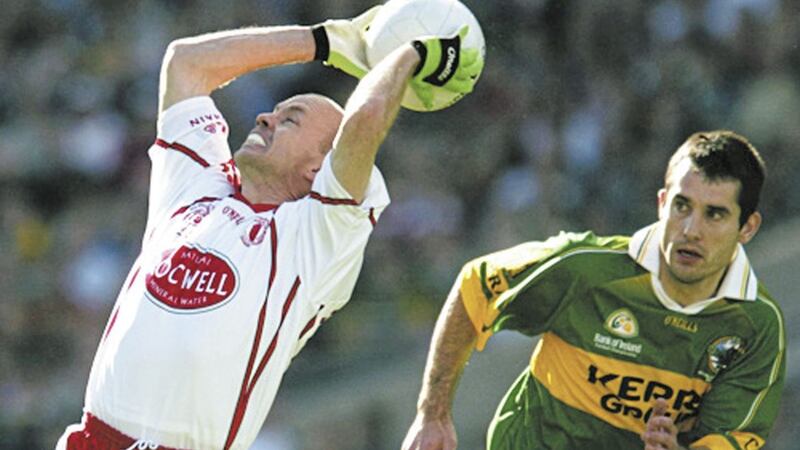 Peter Canavan in action against Kerry in 2005. Picture by Niall Carson 