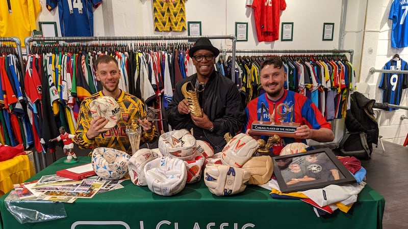 Classic Football Shirts bought the former Crystal Palace and Arsenal striker’s memorabilia back from a collector in the United States.