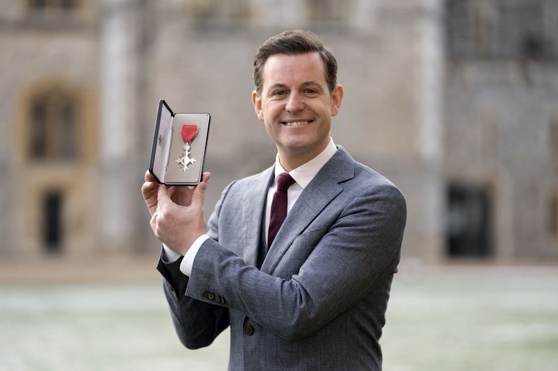 Matt Baker was presented with his MBE 