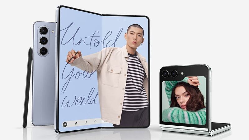 Samsung has unveiled new versions of its foldable smartphones the firm says are more durable and versatile than ever, as it looks to entice more phone users to switch to the folding handsets (Samsung/PA)