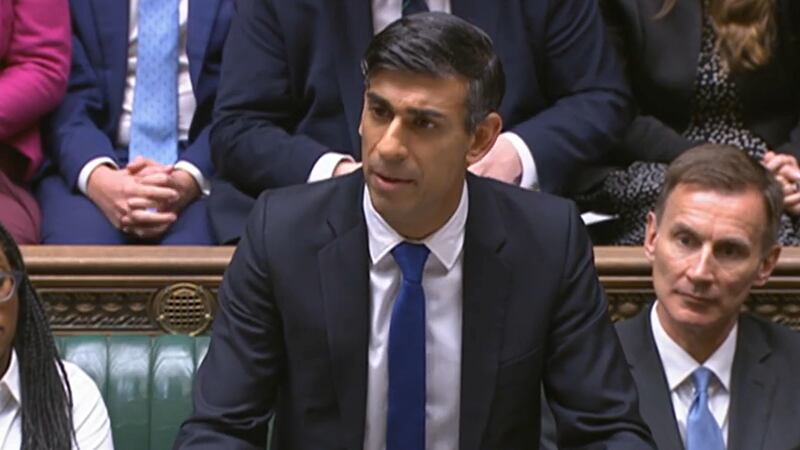 Prime Minister Rishi Sunak speaks during Prime Minister’s Questions in the House of Commons, London. Picture date: Wednesday October 25, 2023.
