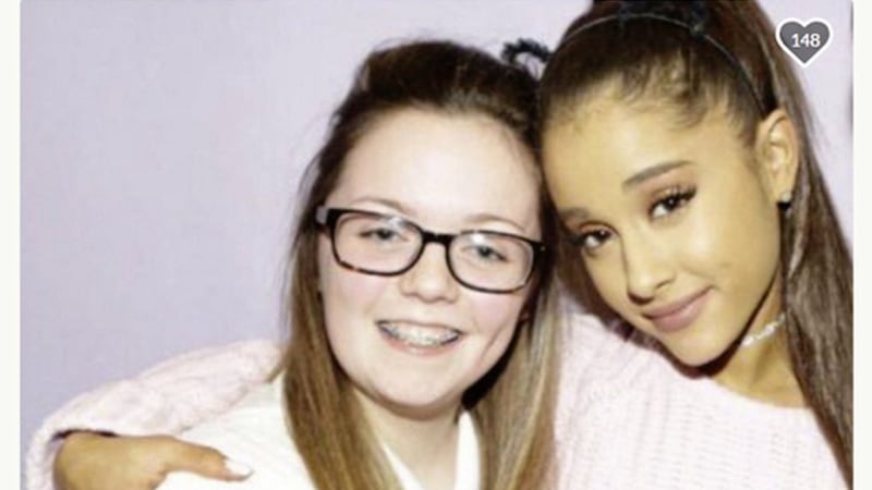 A gofundme page set up in memory of Georgina Callander (left) who died in Manchester Arena attack after a concert by Ariana Grande (right). Picture by gofundme, Press Association 
