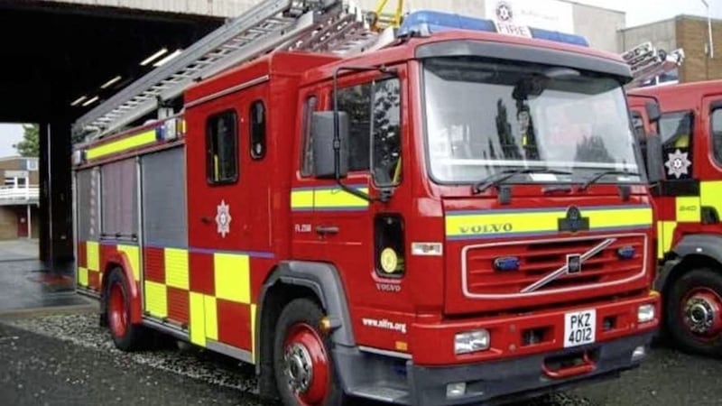 Around 6,000 chickens have been killed in a fire that engulfed a farm building in Dungannon